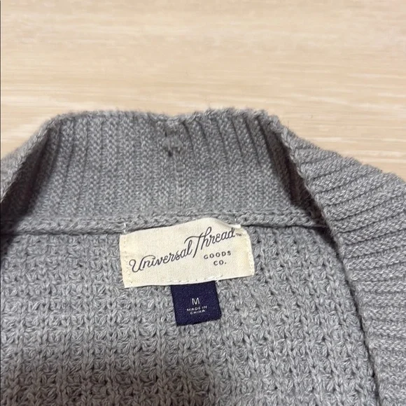 Universal Thread Gray Knit Cardigan Sweater - Picture 3 of 7